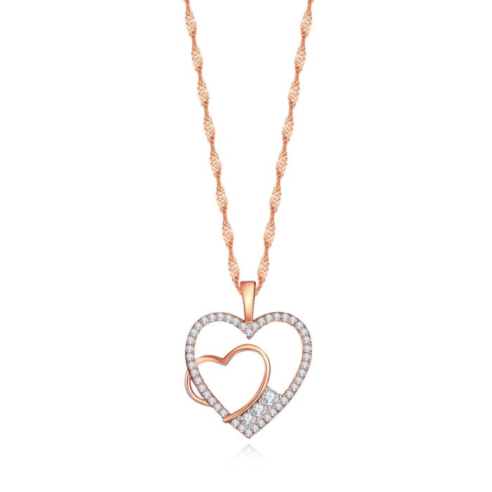 תליון לב דגם הילה 0.33 קראט בצורת לב אבן מואנייס ice diamonds