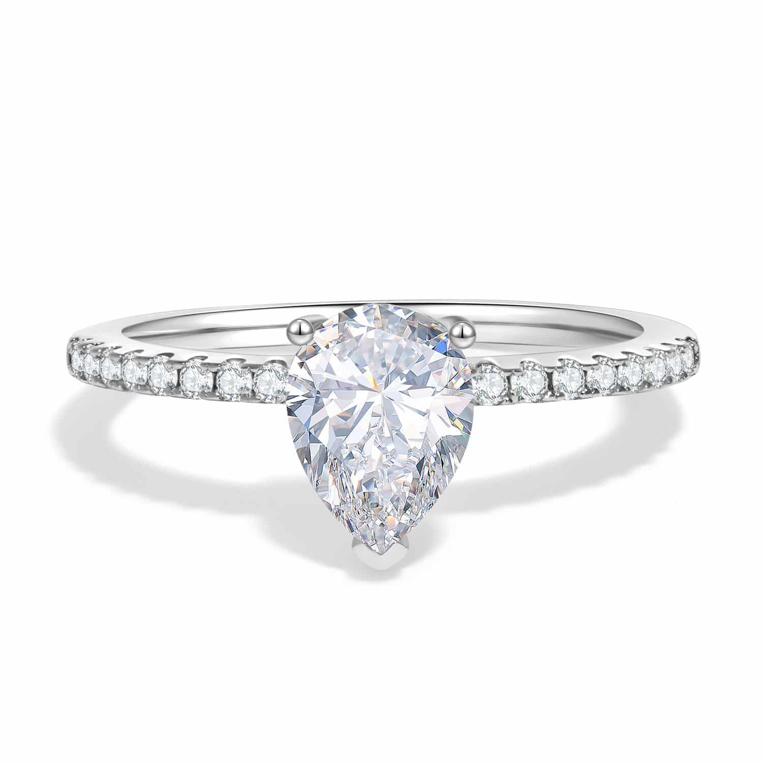 טבעת הטיפה המלכותית 1.26 קראט אבני מואנייס ice diamonds