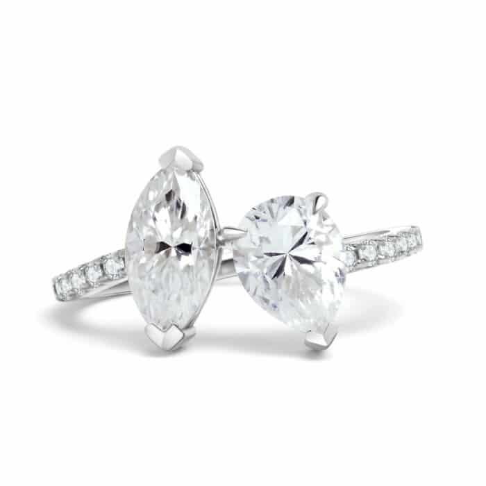 טבעת קיארה 1.18 קראט אבני מואנייס ice diamonds