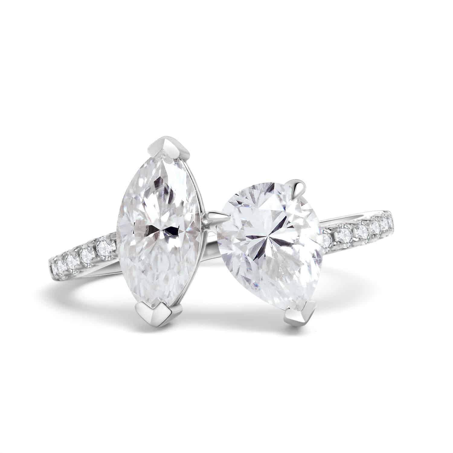 טבעת קיארה 1.18 קראט אבני מואנייס ice diamonds