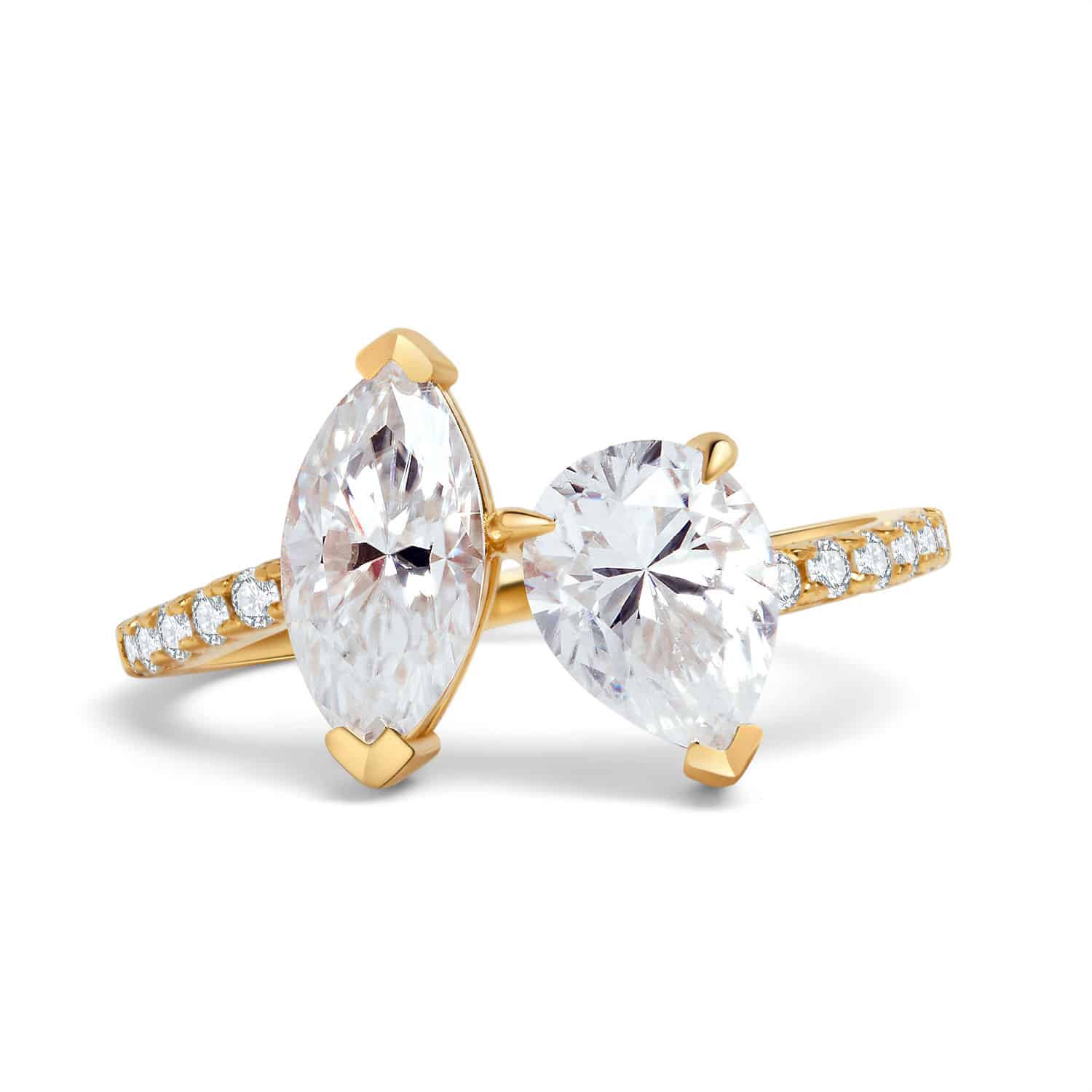 טבעת קיארה 1.18 קראט אבני מואנייס ice diamonds