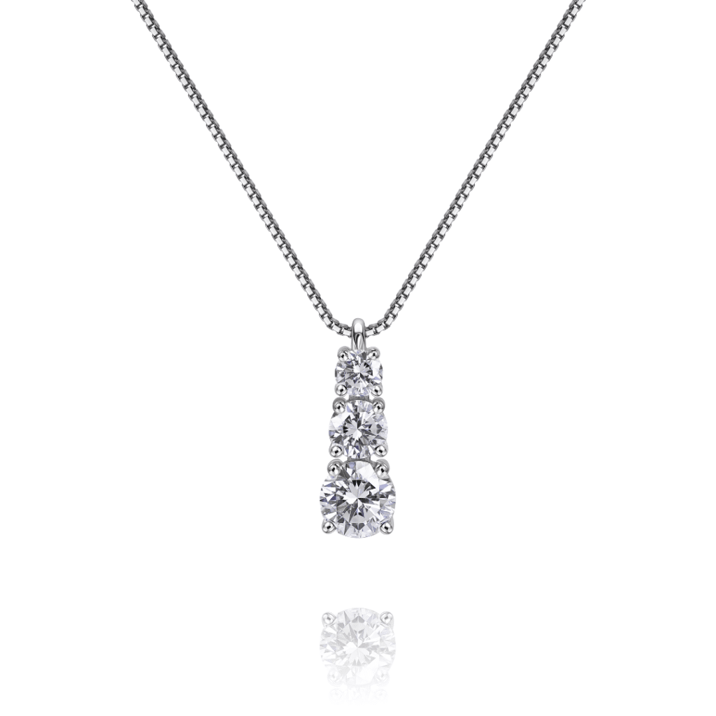 תיליון אלונה 1.81 קראט אבני מואסנייט התליון מכסף 925 מצופה זהב לבן 14 קראט ice diamonds