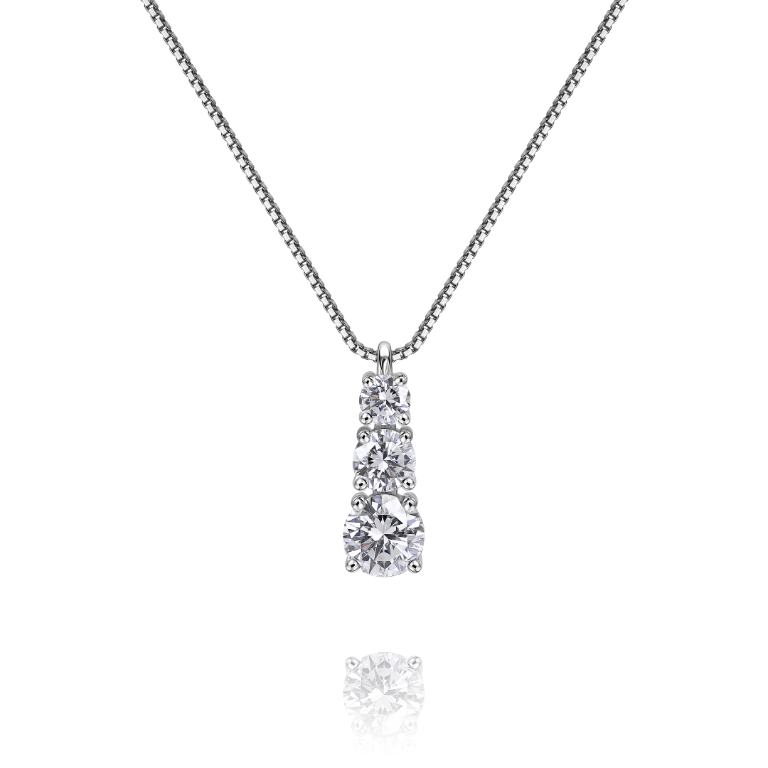 תיליון אלונה 1.81 קראט אבני מואסנייט התליון מכסף 925 מצופה זהב לבן 14 קראט ice diamonds