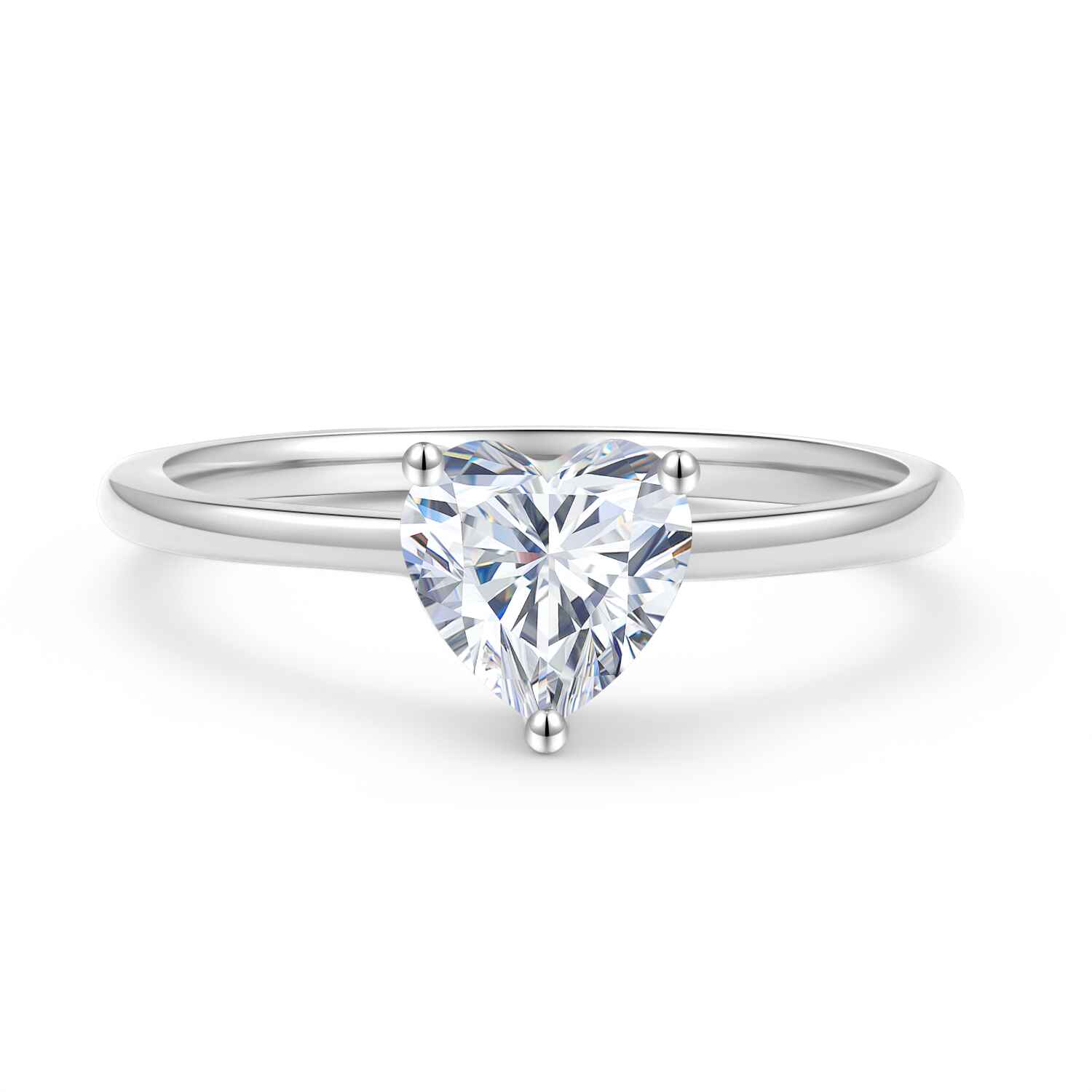 טבעת סוליטר דגם לב 1.1 קראט אבן מואנייס ice diamonds