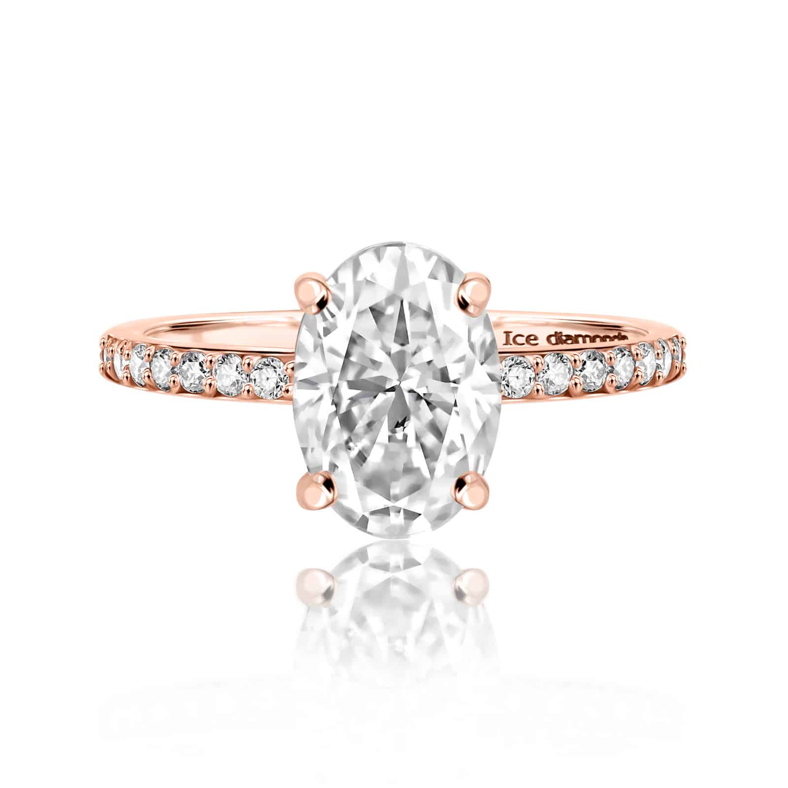 טבעת אלכסה 2.2 קראט אבני מואנייס ice diamonds